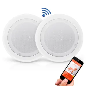 8" Bluetooth Ceiling Speakers 250W Polypropylene Cone Flush Mount 8" Bluetooth Ceiling Speakers 250W Polypropylene Cone Flush Mount