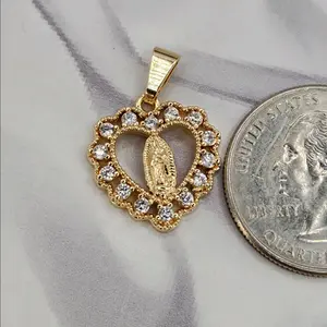 cute heart small pendant only Gold-plated