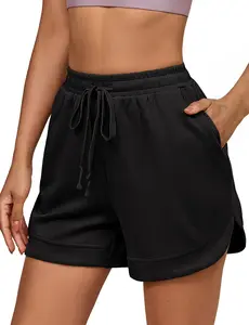 luvamia Sweat Shorts for Women High Waisted Pull On Elastic Waist Loose Fit Comfy Lounge Casual Over Size Summer Athleisure Shorts