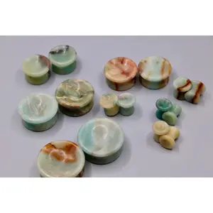 Calcite Double Flare Stone Plugs Pair 6mm-25mm