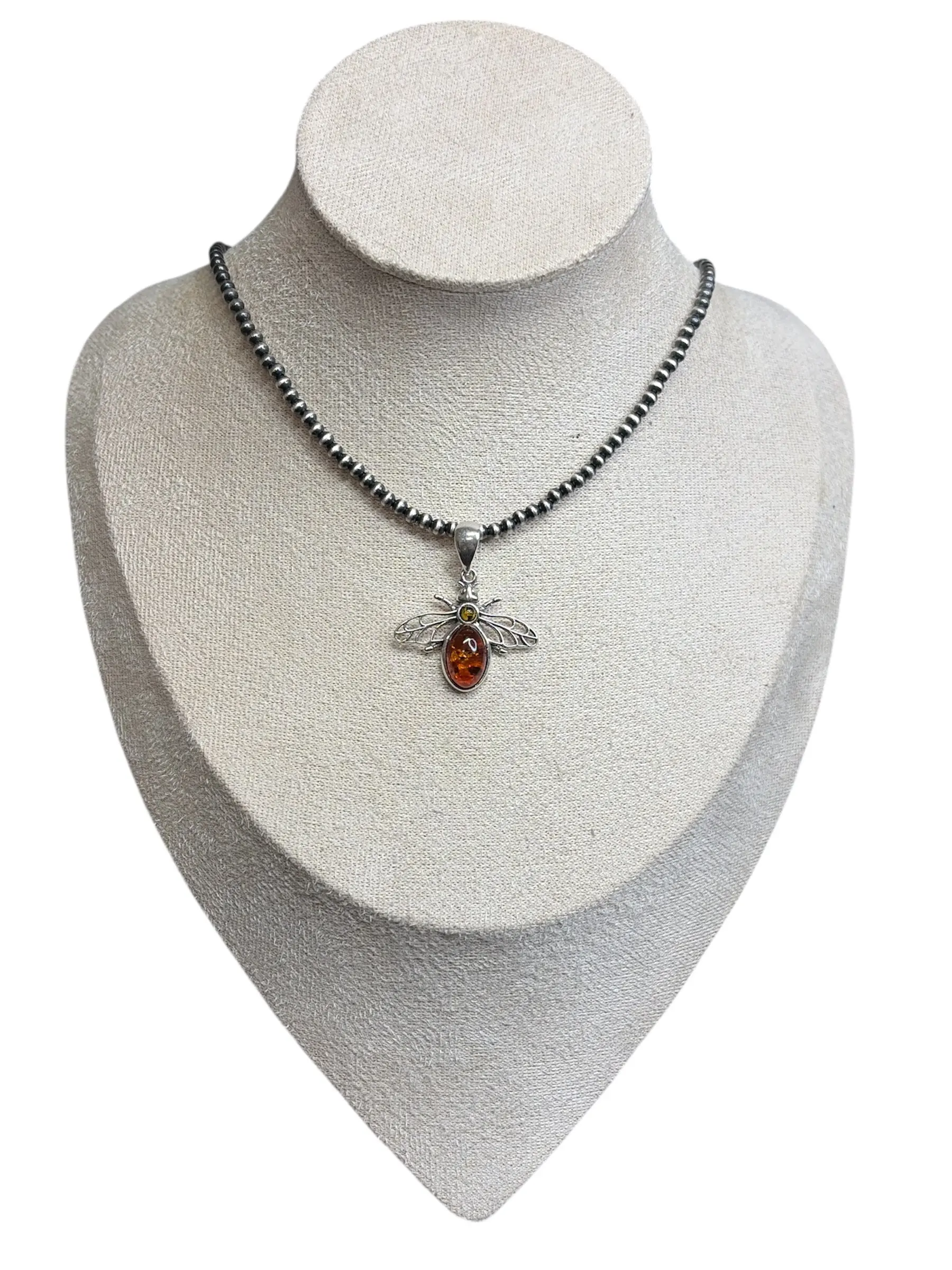 Genuine Amber Bee Pendant