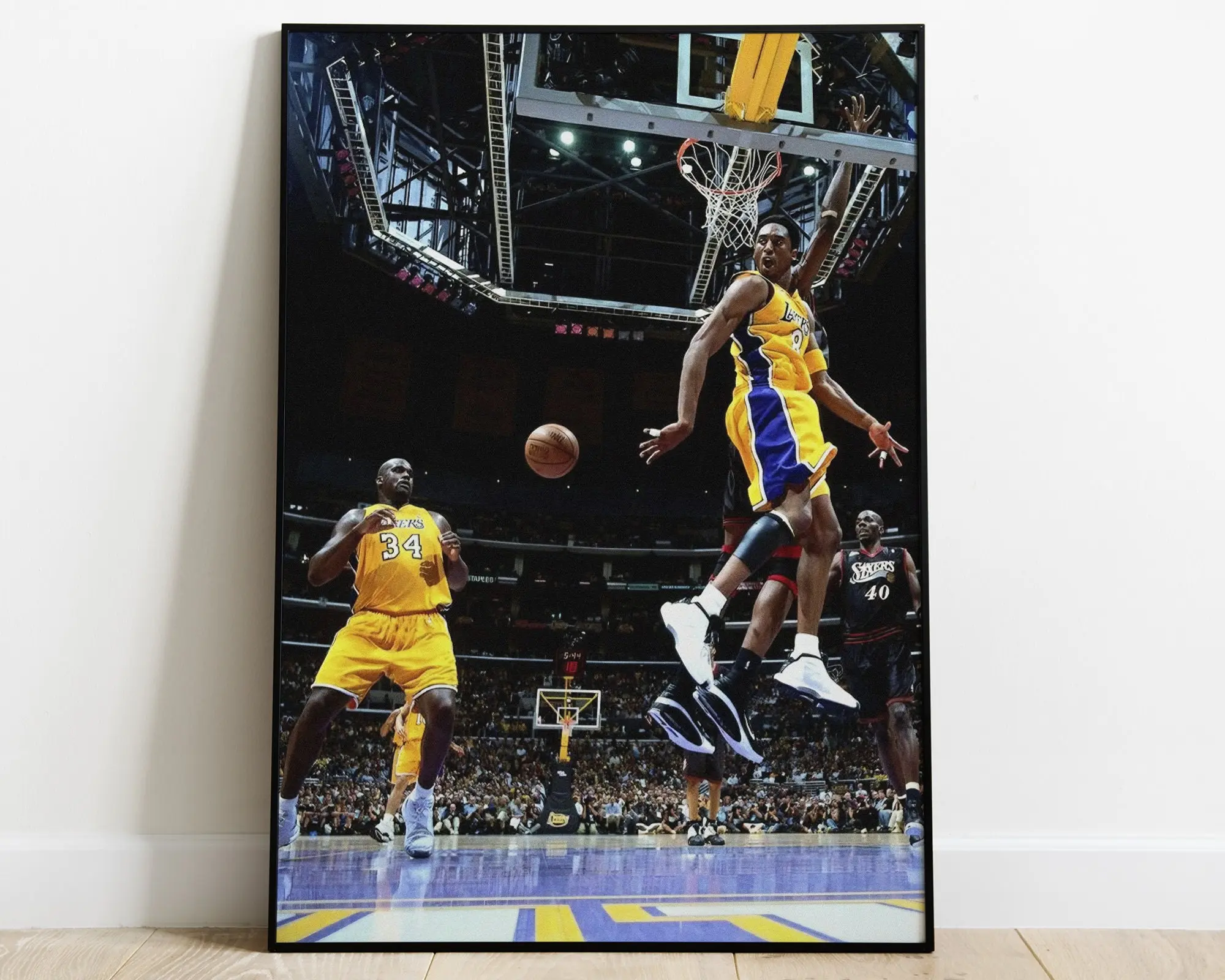 Kobe Bryant Shaquille O'Neal Print Poster, Product without frame Decor Gift