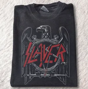 Slayer Eagle Short Sleeve T-Shirt, Music Band T-Shirts, 90s Retro Shirt, Vintage Graphic Tee, Unisex Shirt Womenswear Menswear Top Streetwear Oufits, Gift For Men