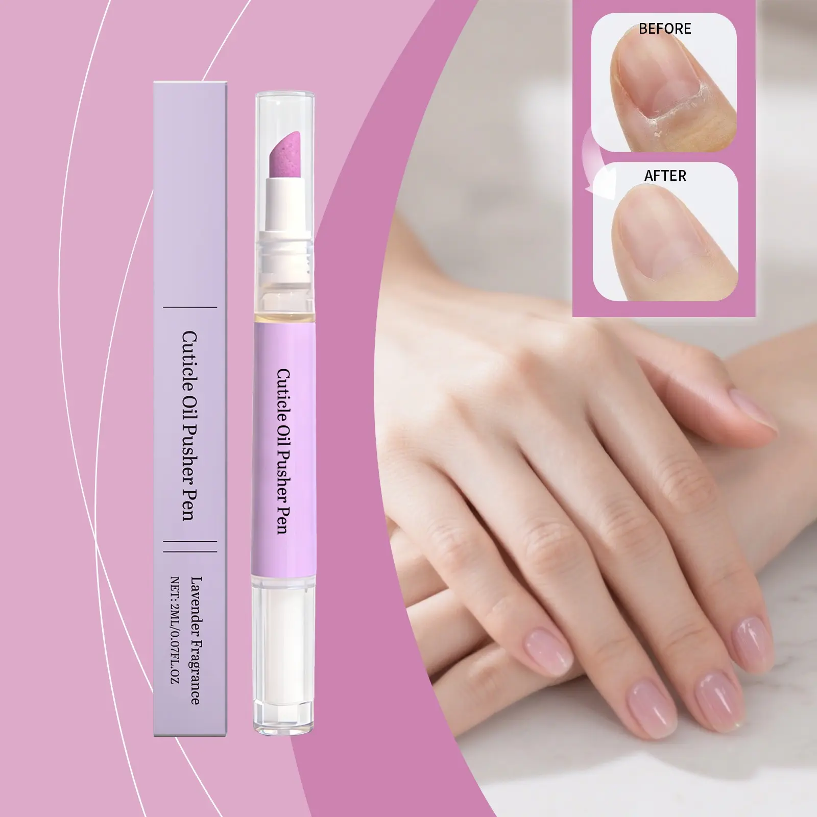 Nail Care Essence Pen, Cuticle Care Pen, Cleans and Moisturizes, Nourishes Nail Surface, Removes Dead Skin, Keeps Nails Neat and Beautiful, Travel-Friendly