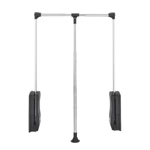 Rev-A-Shelf 21.5" - 26" Adjustable Pull Down Closet Rod, Chrome, CPDR-1826