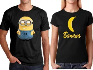 [FREESHIP] Banana Love Funny Couples T-Shirts, Family T-Shirts, T-shirts couples minions, Y2K Streetwear T-Shirt, Vintage Hip-Hop Sports Graphic, Casual Cotton Fit, Soft Comfortable Short Sleeve, Teen &