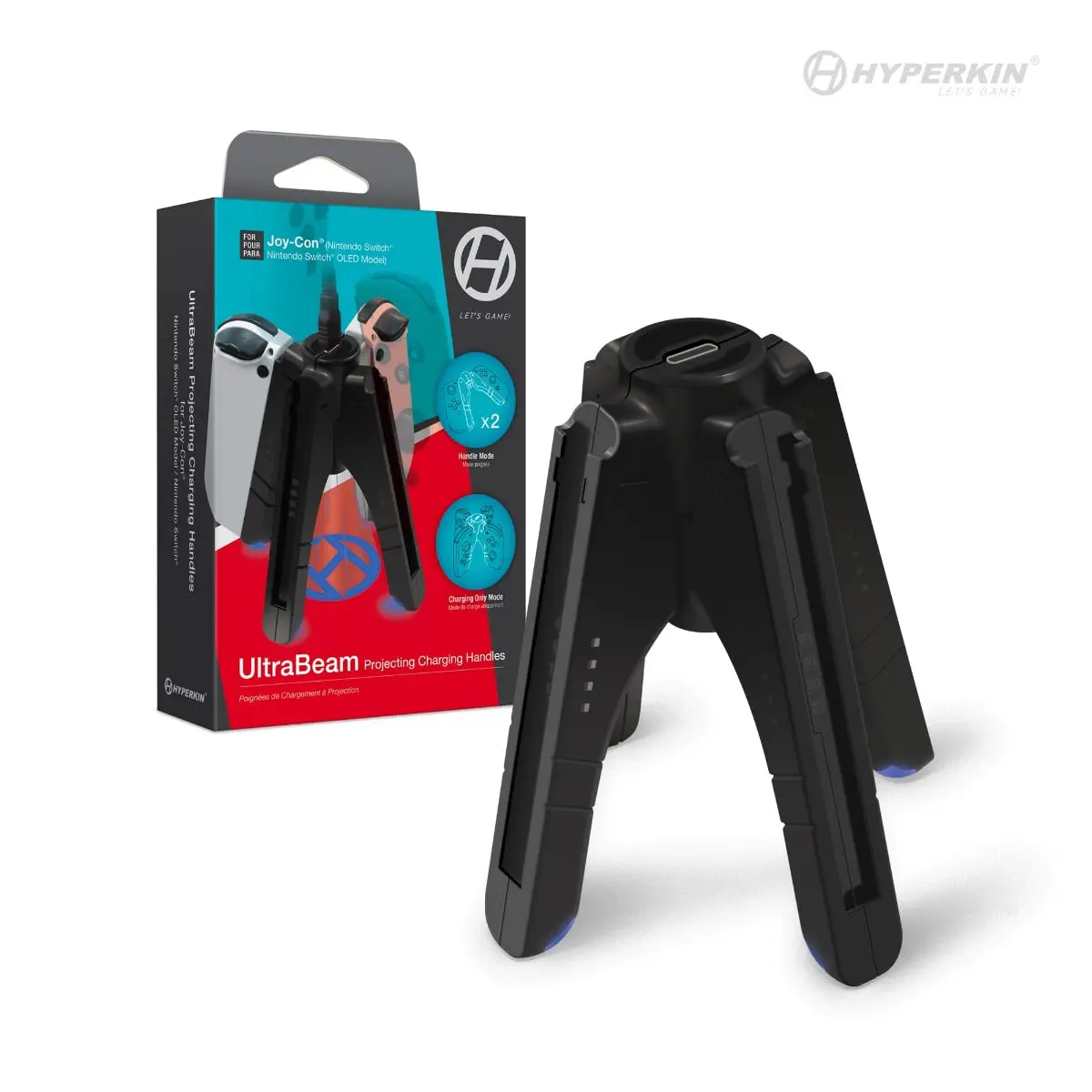 Hyperkin UltraBeam Projecting Charging Handles for Joy-Con (Charges 4)