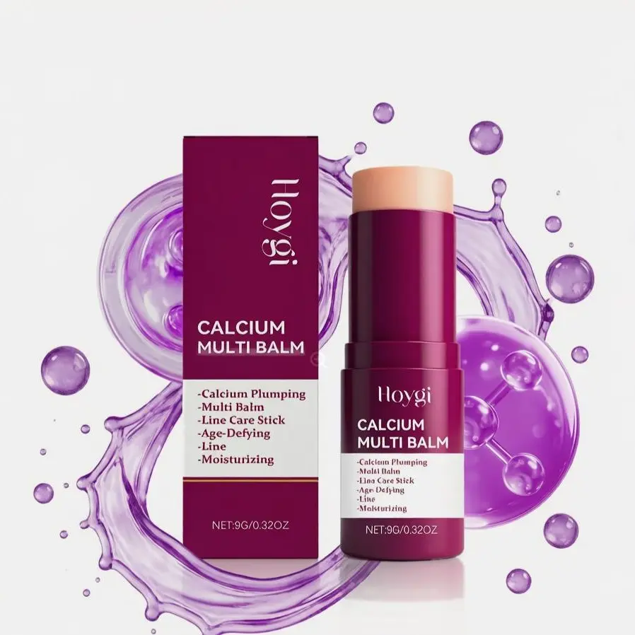 Calcium Multi Balm Stick - Facial Anti-Aging Plumping Line Care Stick, Lightweight Mild Daily Hydrating Solid Balm for Dry Sensitive Skin, Deep Moisturizing, Smoothing Fine Lines, 9g, Hydrate, Gentle, Sensitive Safe, Solid Stick