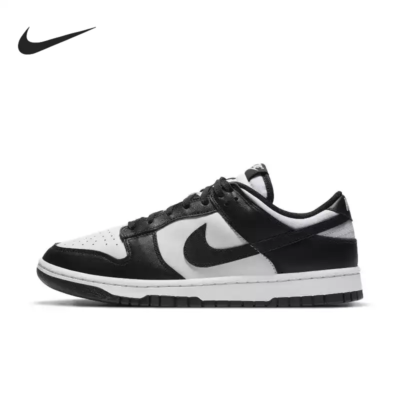 Nike Dunk Low Retro Black – cowhide leather; classic street-style design combined with modern trends; shock-absorbing, wear-resistant; low-top skate shoes for men; DD1391-100