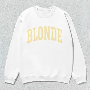 Blonde Sweatshirt Collegiate Crewneck Sweater Unisex.