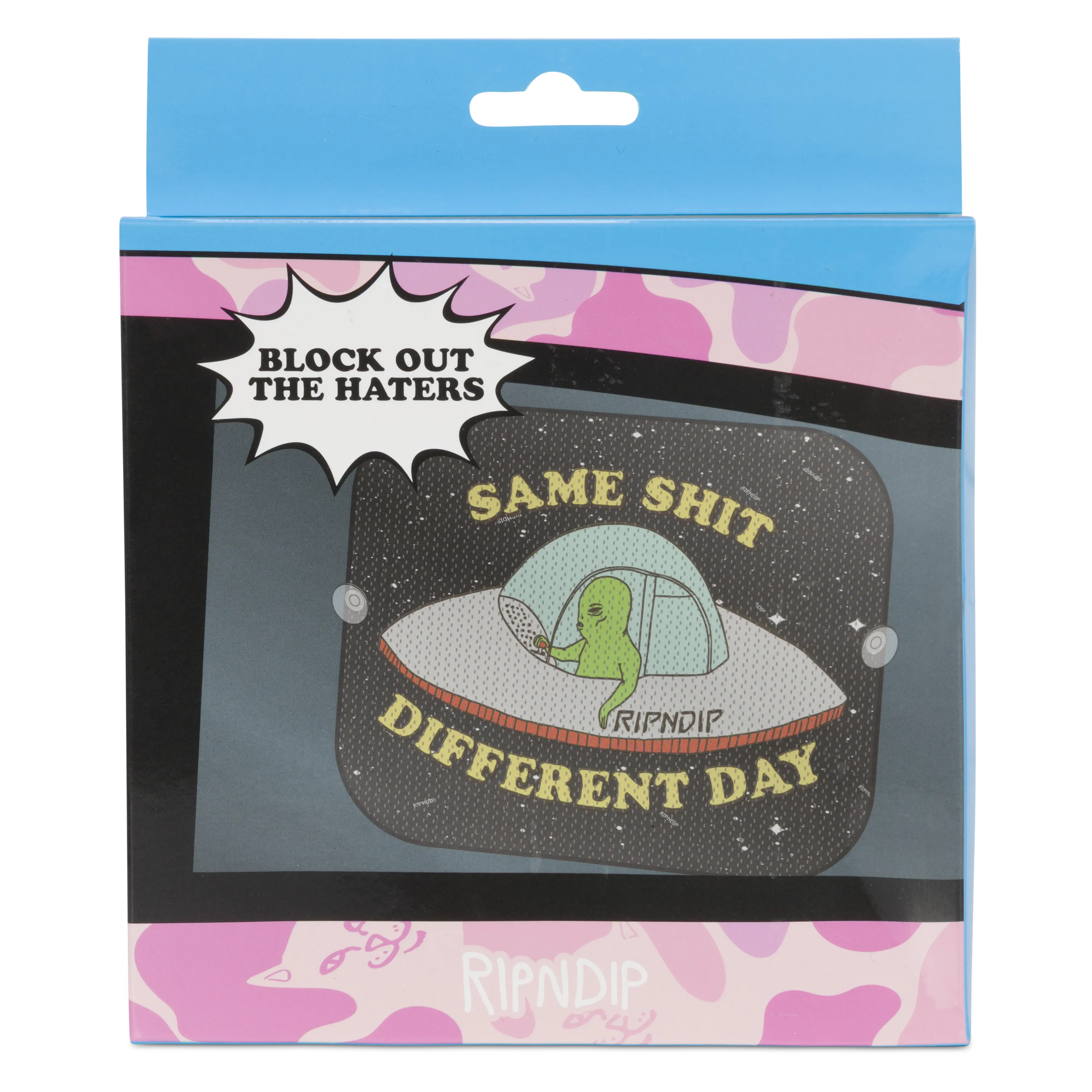 "Same Shit Different Day" Car Window Shade - Black, 1 Size Sunshade for Car Outside, Back Seat Sunshade That Blocks Sun, Automotive Exterior Accessory