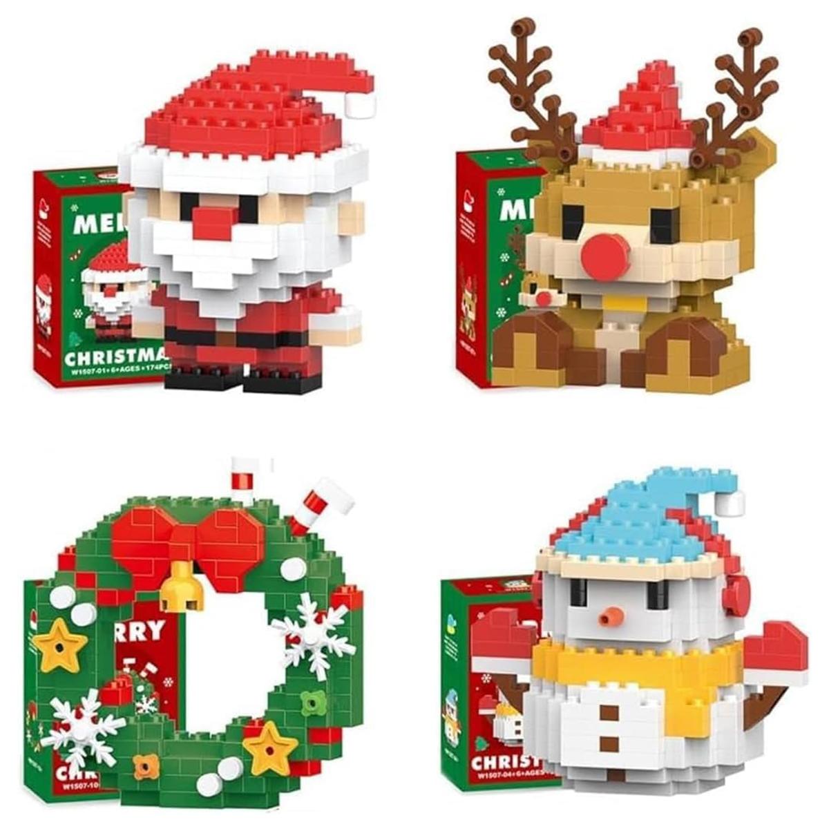 Christmas Advent Calendar Building Blocks | 24or12 Days Countdown Blind Box, 24-in-1 Xmas Bricks Kit, 12-in-1 Building Block Decorations, Santa & Christmas Tree Building Toy, Kids Holiday Gift,A wide range of styles to choose