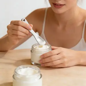 Stainless Steel Heart Design Cream Spoon, Reusable Zinc Alloy Material, Hygienic Skincare Tool, Suitable for Cream and Mask