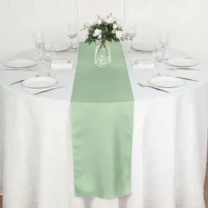 Polyester 12"x108" Table Runner Sage Green - Durable & Wrinkle-Resistant Table Decor
