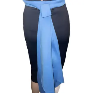 Elegant Blue Wrap Skirt for Photo Shoots & Wedding Receptions - Stylish & Versatile Design