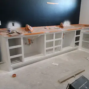 partial cabinets of a 5000 square foot barnaminiam. being completed by Parker Paints. we don't cut corners . We paint them. call or text us today! 806.724.0711!