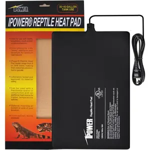8 by 12-Inch 16W Reptile Heat Mat Under Tank Warmer Terrarium Heat Pad for Turtles Lizards Frogs and Other Small Animals, Multi Sizes