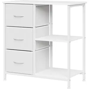 Garvee  Drawer File Cabinet Printer Stand with Shelves Fabric Filing Cabinet Under Desk Office Organizer for Home Office Modern Storage