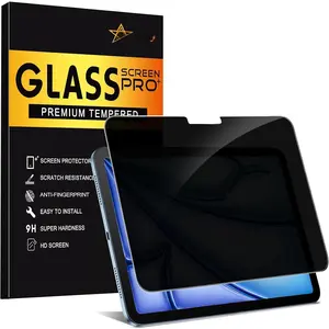 Screen Protector for iPad Air 11 M3/M2 2025/2024, Anti-Spy Tempered Glass Film for iPad Air 11 Inch,  ID &  Pencil Compatible,  Clear,   Case Friendly,1 Pack