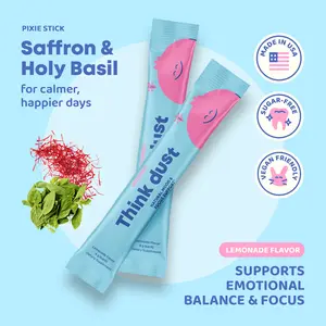*NEW* JoySpring Think Dust Kids Saffron + Magnesium, L-Theanine Calm & Focus Support Powder | Sugar-Free Lemonade Flavor | Vegan | Ages 4+ | 30 Servings