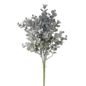 14.5" Dusty Eucalyptus Bush with 5 Stems – Green