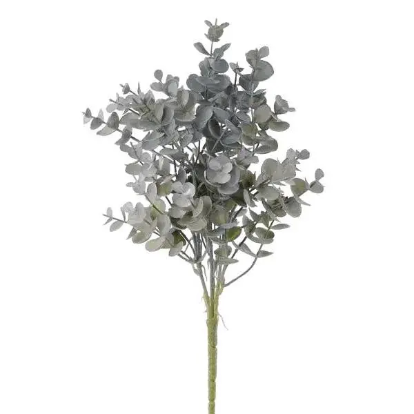 14.5" Dusty Eucalyptus Bush with 5 Stems – Green