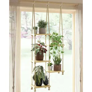 Window  Shelves Macrame  Hanger Floating Shelves Window Sill Shelf for  Hanging  Stand Indoor Window  Holder Boho Decor Living Room Bedroom Wall Decor