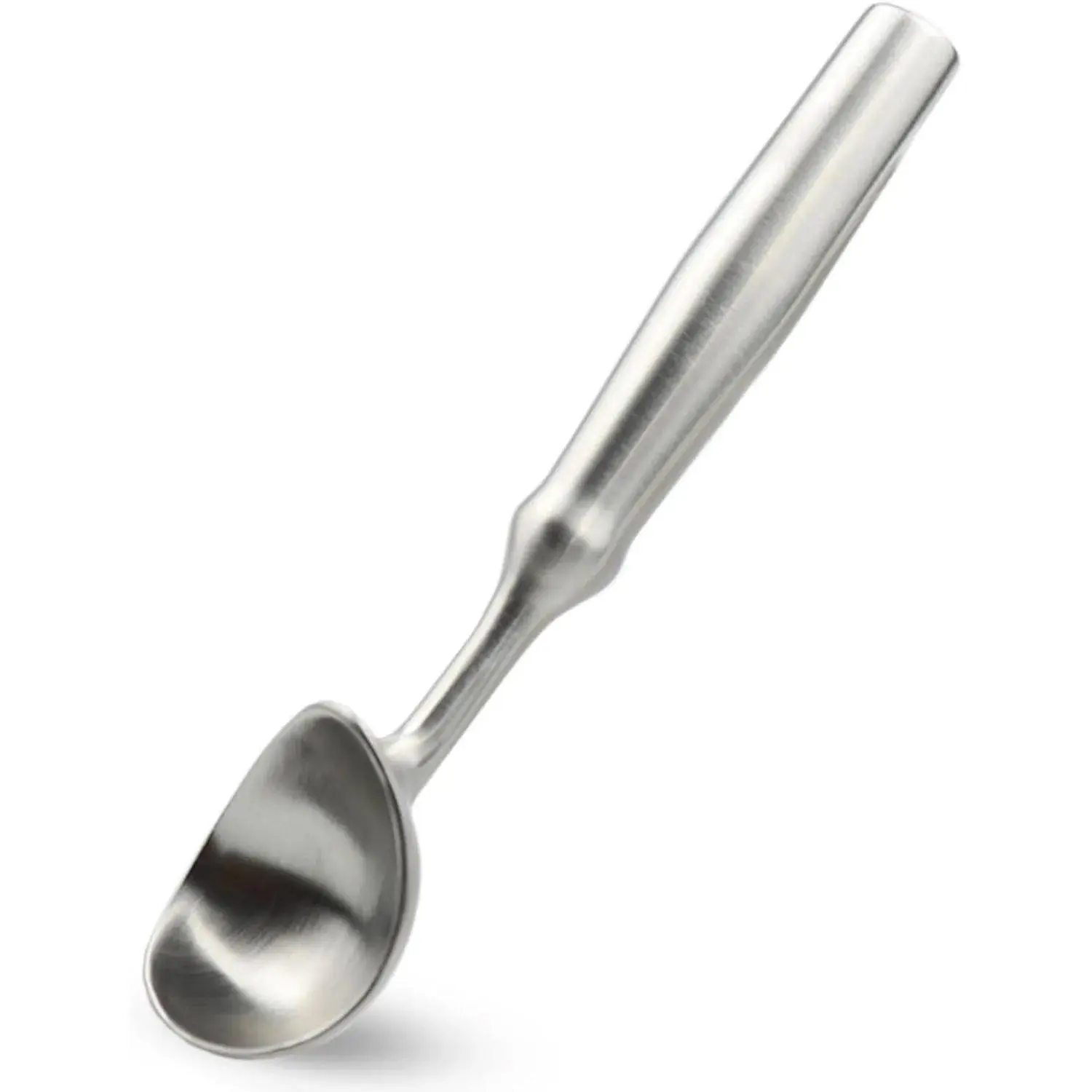 Stainless Steel Ice  Scoop, 8 inches Heavy Duty Ice Cream Scoop, Rgonomically Designed Handle for Comfort, Ice Cream Scoop for Gelato, Sorbet, Fruit, Dishwasher Safe