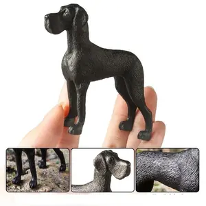 ‌Realistic Great Dane Dog ornament Desk Model Lifelike Pet puppy Home Decor Statue Figurine