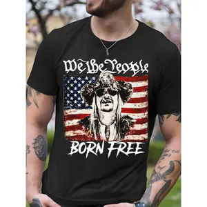 We The People Born Free Hoodie, American Flag Retro Sweatshirt, Country Music Lover Gift