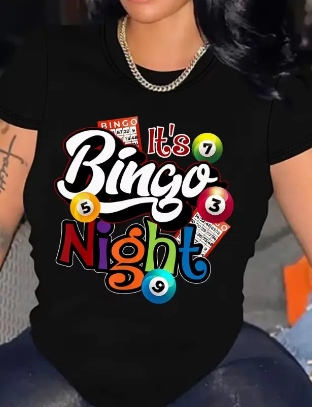 Bingo Night Game Fan Oversized Unisex Tshirt Daily Street Shoot Breathable Cotton Fun Hobby Graphic Tshirt
