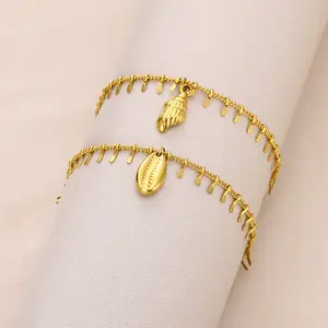 Shell Conch Fringed Anklet Adjustable Anklet Marine Jewelry