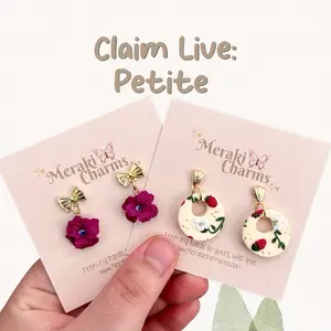 Claim Live Petite-Handmade Polymer Clay Earrings - Lightweight & Hypoallergenic - stainless steel