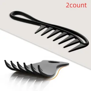 Wide Tooth Hair Comb, Hair Detangling Comb, 2 Counts/set Hair Styling Comb, Hairdressing Comb, Salon Hairdressing Comb, Professional Hair Styling Tool for Home & Salon Use