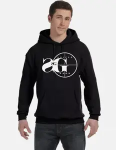 Sniper Gang Hoodie – Black Pullover with SG Logo and Crosshair Design,  Classic Menswear vintage  clothing Sweatshirt, Hoodie, Comfort Colors