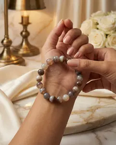 Natural Botswana Agate Crystal Bracelet - Strength & Protection