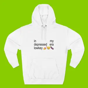 DEPRESSED ERA Graphic Hoodie 💚😍 - brat inspired