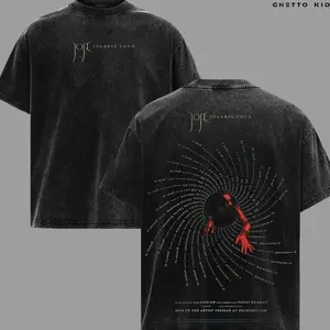 Joji Solaris Tour Washed T-Shirt Vintage Graphic Tee, Joji Music Fan Merch Shirt, Acid Wash Oversized Streetwear Tee, Retro Concert Tour Back Print Unisex Cotton Tee for Men Women 0RU 2OF