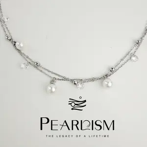 【Live】PEARLISM Dainty Freshwater AK Pearl Bracelet | 5.5-6.5mm Double Chain Silver Hypoallergenic -AFAB007