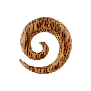 Spiral Earrings - Coco Wood