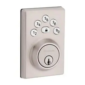 Kwikset 5043681 Powerbolt Zinc Electronic Deadbolt, Satin Nickel