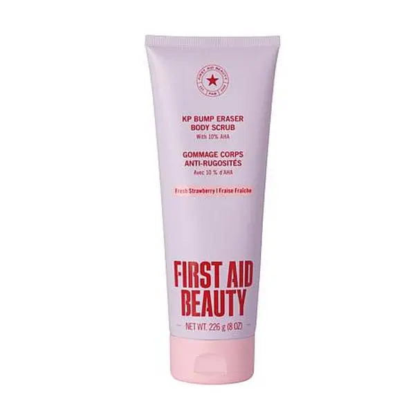 First Aid Beauty KP Bump Eraser Body Scrub AHA Fresh Strawberry 8oz