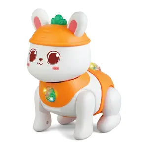 Talking Dancing Bunny Toy, Music & Light-Up Jumping Rabbit, Interactive Sound Toy for Babies & Toddlers, Gift for Kids