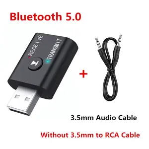Bluetooth 5.0 Audio Transmitter Receiver 3.5Mm AUX Jack RCA USB Dongle Stereo Wireless Adapter for TV Car Kit Speaker Headphone VIKEFON