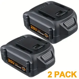 2pcs 8000mAh WA3520 Lithium Ion Replacement Battery for Worx 20V Tools, Compatible with WG151s, WG155s, WG251s, WG255s, WG540s, WG545s, WG890, WG891 - High Capacity Cordless Tool Batteries