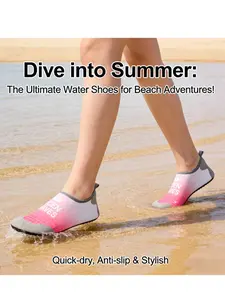 Unisex Quick Dry Water Shoes, Lightweight Comfortable Breathable Sporty Footwear for River Beach Pool Hiking Surfing