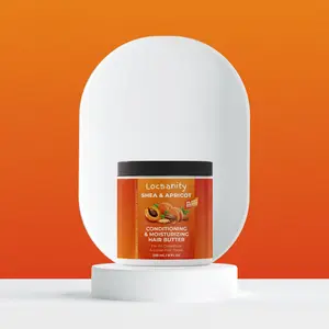 Locsanity Shea & Apricot Loose Natural Conditioning and Moisturizing Hair Butter Strength Growth Formula Plant Nourishing Smooth for All Hair Types Haircare
