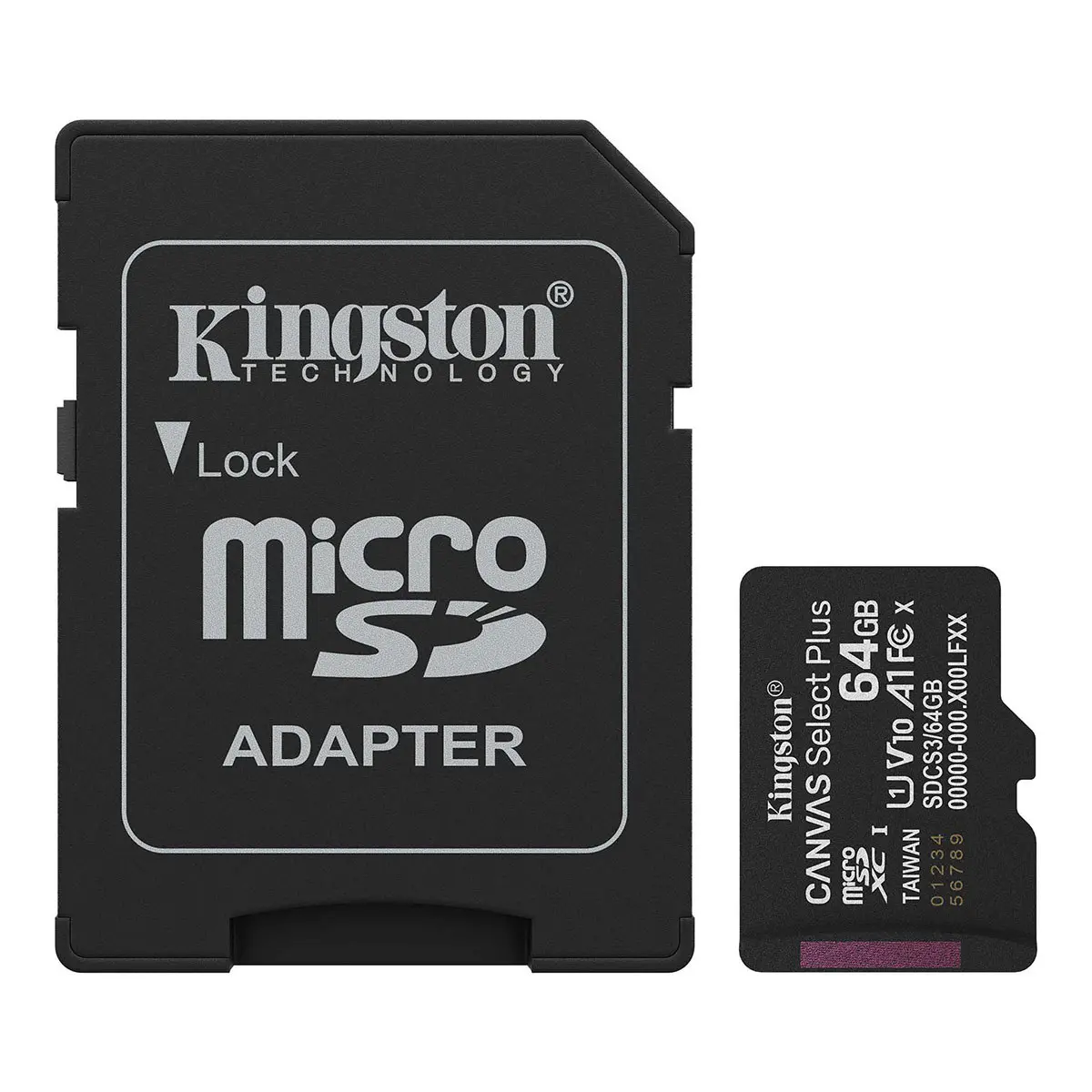 Kingston Technology Canvas Select Plus microSDXC UHS-I Class 10 Memory Card with SD Adapter