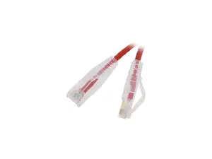 Nippon Labs 28 AWG Snagless Ultra Slim Cat6  Ethernet Patch Cable - Network Internet Cord - RJ45, Stranded, 550Mhz, UTP, - 25ft, Red