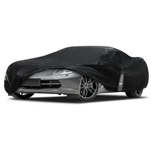 Car Cover Custom Fit for Corvette C4 C5 C6 C7 C8 1980–2025, Waterproof Full Exterior Cover with Door Zipper (Not Include Mirror Pocket) Black